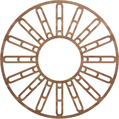 Ekena Millwork Hale Wood Fretwork Pierced Ceiling Medallion, Walnut, 24"OD x 8 3/4"ID x 3/8"T CMWP24X24X0375HHWA
